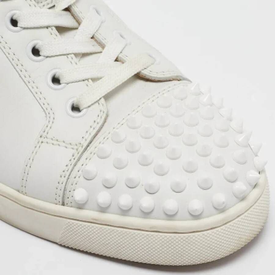 Christian Louboutin Pre-owned Leather sneakers White Dames