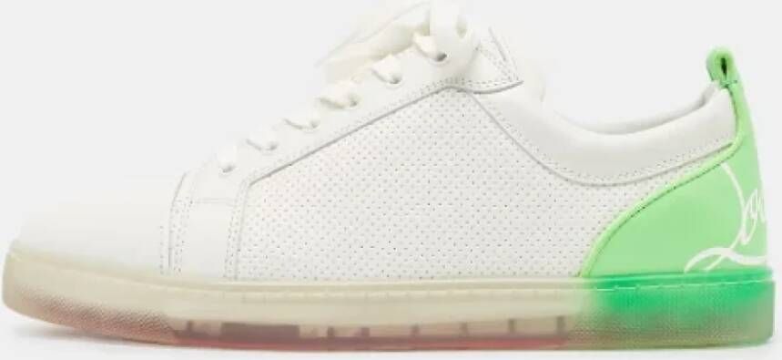 Christian Louboutin Pre-owned Leather sneakers White Heren