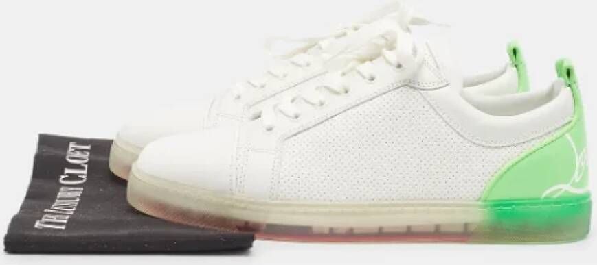 Christian Louboutin Pre-owned Leather sneakers White Heren