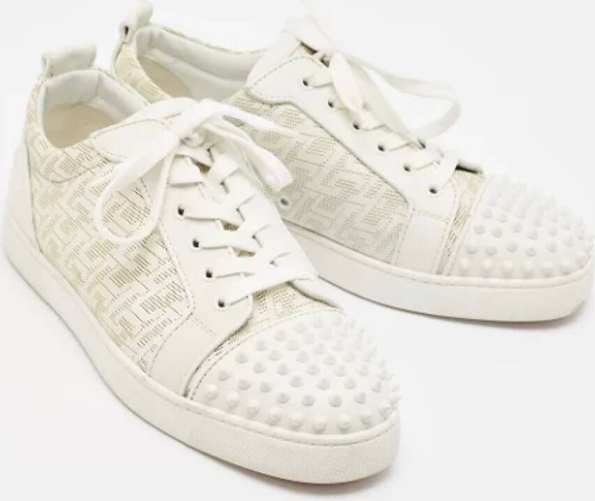 Christian Louboutin Pre-owned Leather sneakers White Heren