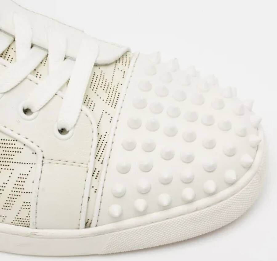 Christian Louboutin Pre-owned Leather sneakers White Heren