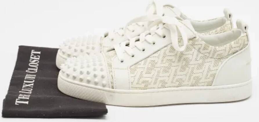 Christian Louboutin Pre-owned Leather sneakers White Heren