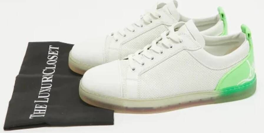 Christian Louboutin Pre-owned Leather sneakers White Heren