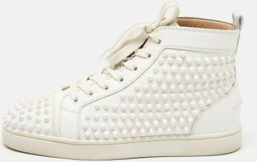 Christian Louboutin Pre-owned Leather sneakers White Heren