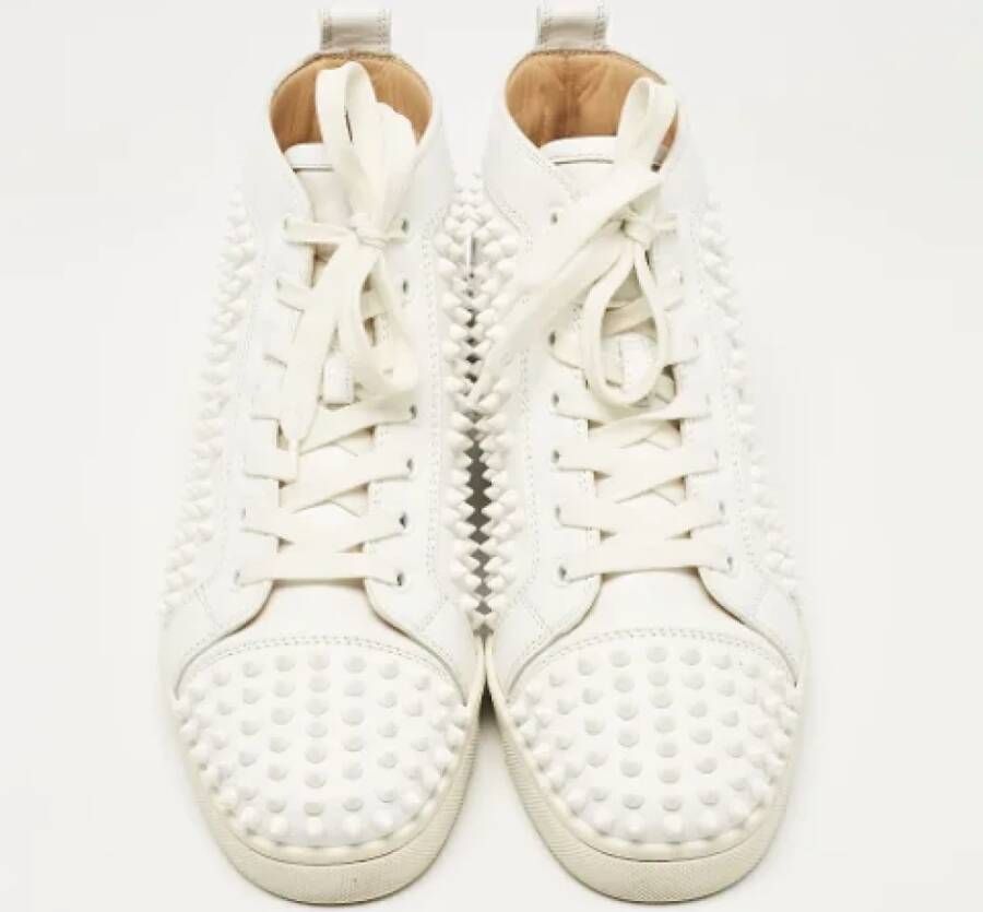 Christian Louboutin Pre-owned Leather sneakers White Heren