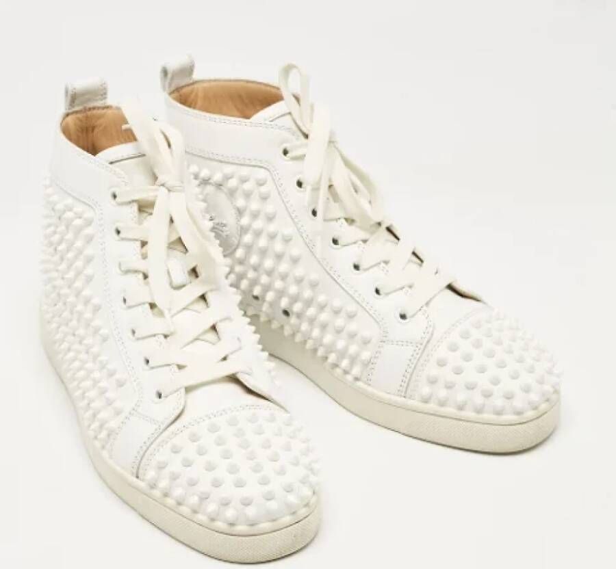 Christian Louboutin Pre-owned Leather sneakers White Heren