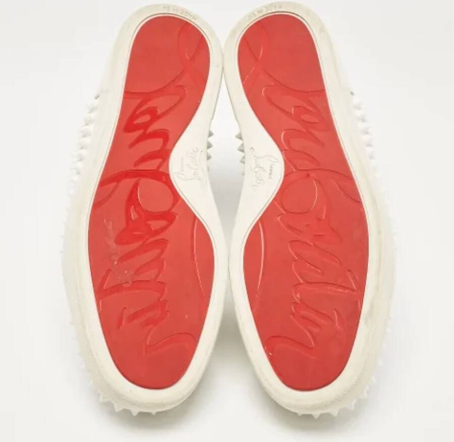 Christian Louboutin Pre-owned Leather sneakers White Heren