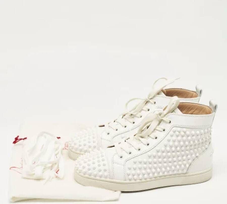 Christian Louboutin Pre-owned Leather sneakers White Heren