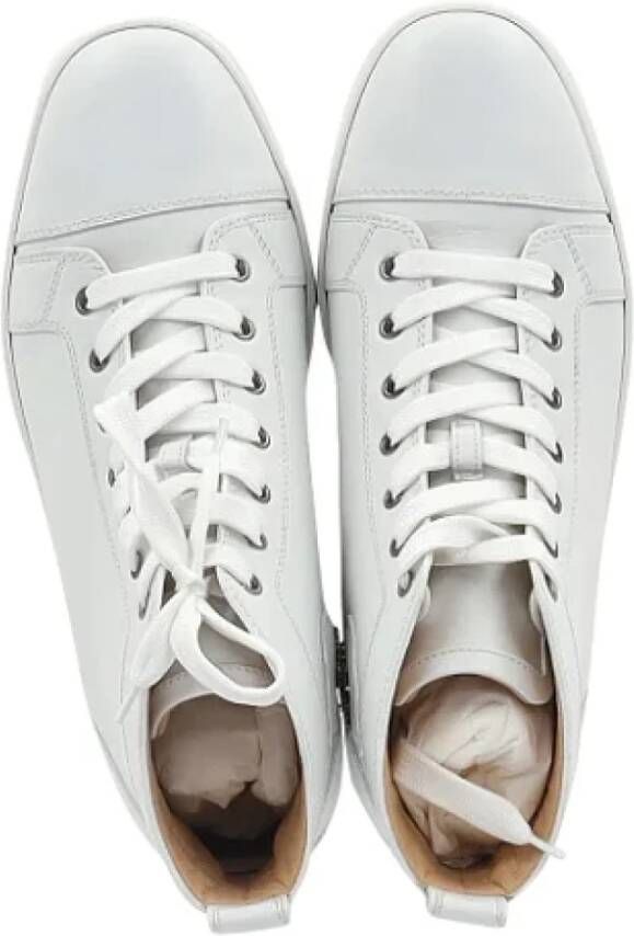 Christian Louboutin Pre-owned Leather sneakers White Heren