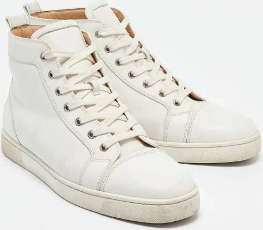 Christian Louboutin Pre-owned Leather sneakers White Heren