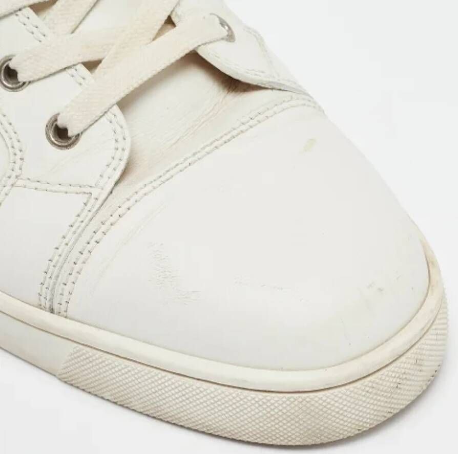 Christian Louboutin Pre-owned Leather sneakers White Heren