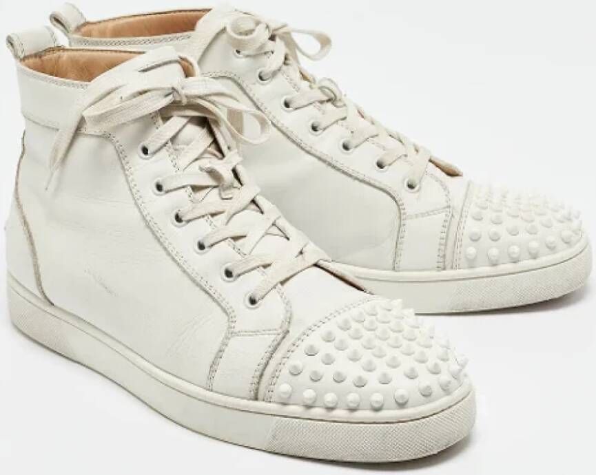 Christian Louboutin Pre-owned Leather sneakers White Heren