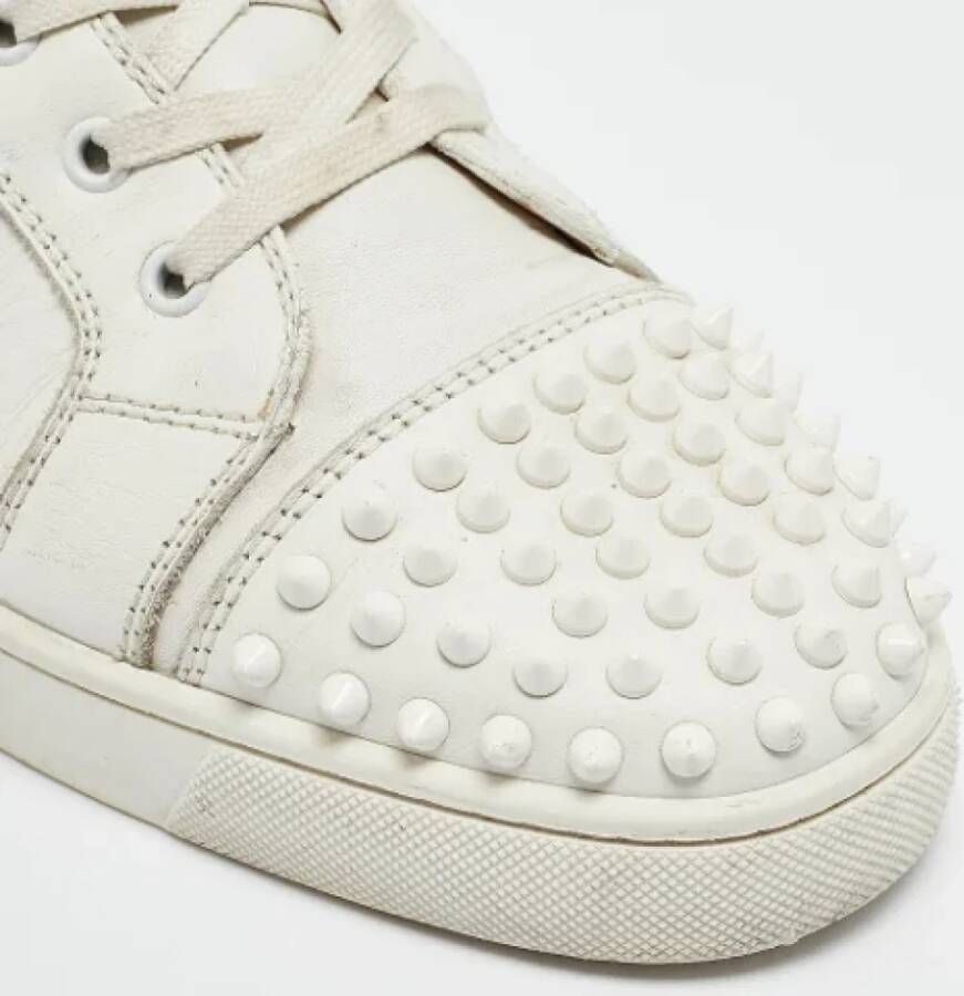 Christian Louboutin Pre-owned Leather sneakers White Heren