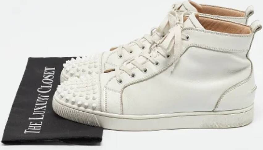 Christian Louboutin Pre-owned Leather sneakers White Heren