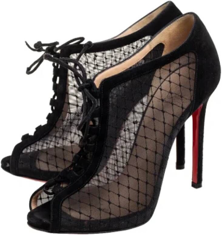 Christian Louboutin Pre-owned Mesh boots Black Dames