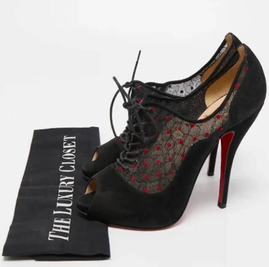 Christian Louboutin Pre-owned Mesh boots Black Dames