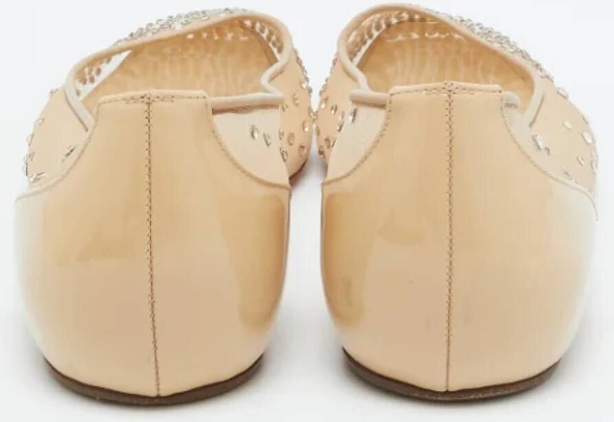 Christian Louboutin Pre-owned Mesh flats Beige Dames