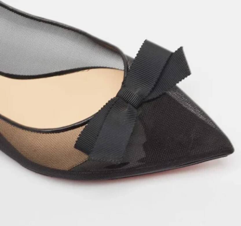 Christian Louboutin Pre-owned Mesh flats Black Dames