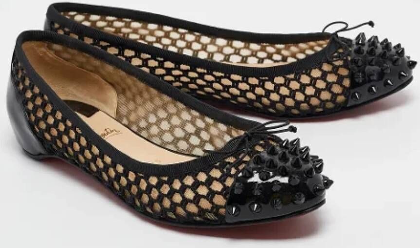 Christian Louboutin Pre-owned Mesh flats Black Dames