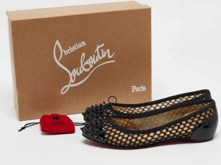 Christian Louboutin Pre-owned Mesh flats Black Dames