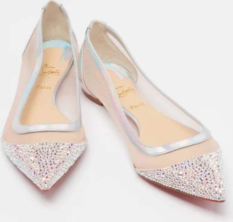 Christian Louboutin Pre-owned Mesh flats Pink Dames