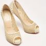 Christian Louboutin Pre-owned Mesh heels Beige Dames - Thumbnail 4