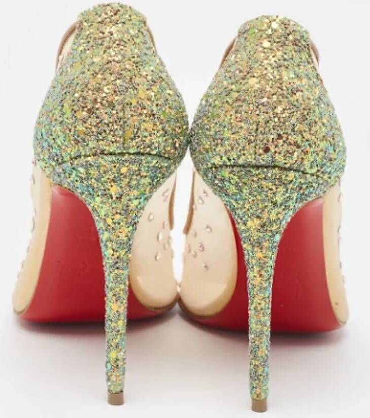 Christian Louboutin Pre-owned Mesh heels Beige Dames