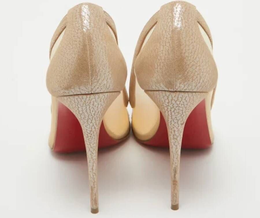 Christian Louboutin Pre-owned Mesh heels Beige Dames