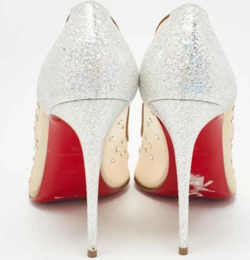 Christian Louboutin Pre-owned Mesh heels Beige Dames