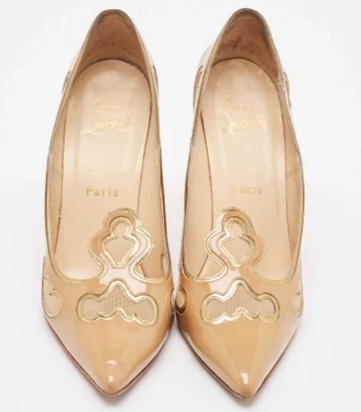 Christian Louboutin Pre-owned Mesh heels Beige Dames