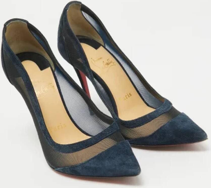 Christian Louboutin Pre-owned Mesh heels Blue Dames