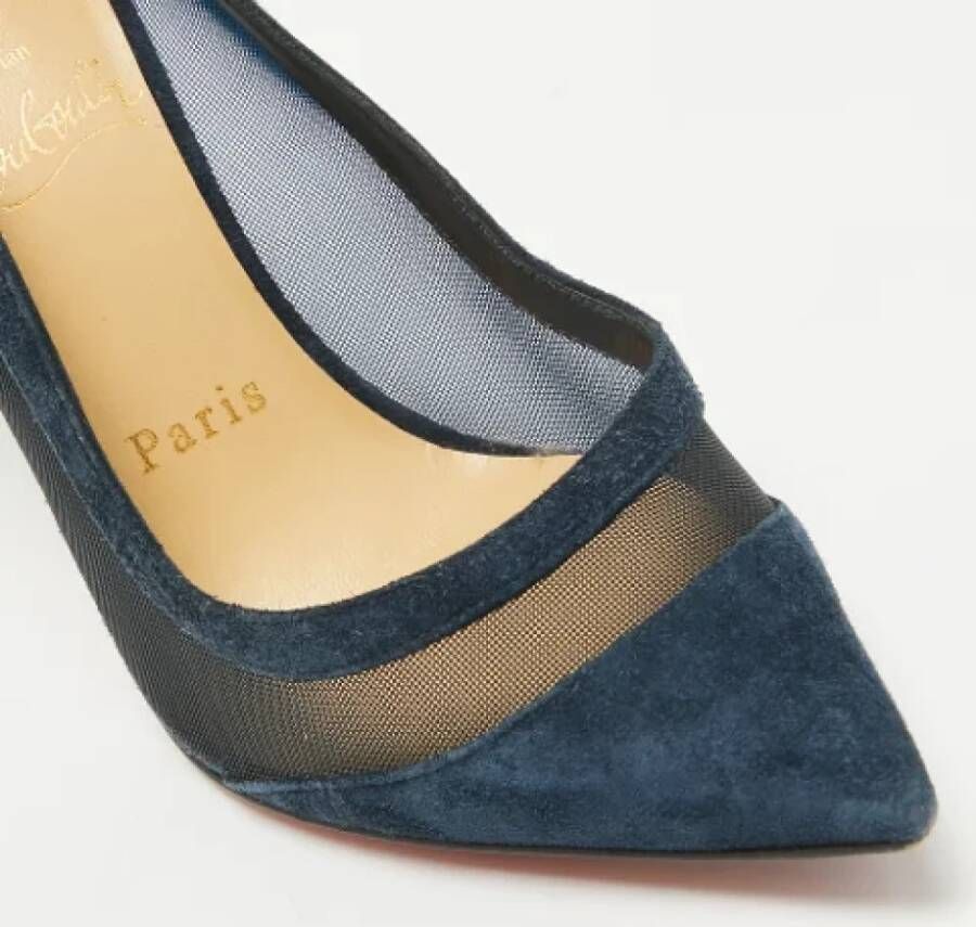 Christian Louboutin Pre-owned Mesh heels Blue Dames