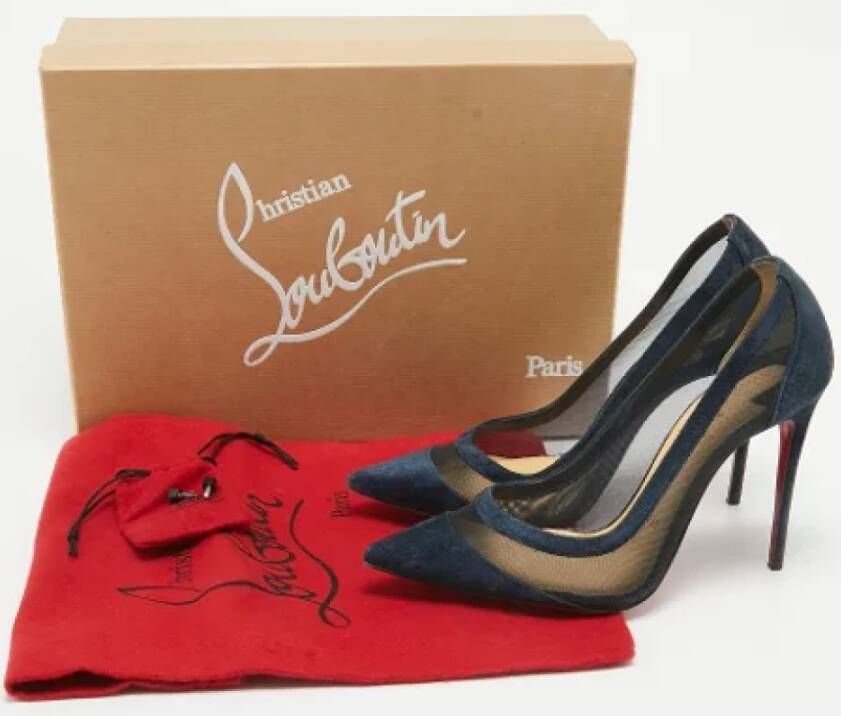 Christian Louboutin Pre-owned Mesh heels Blue Dames