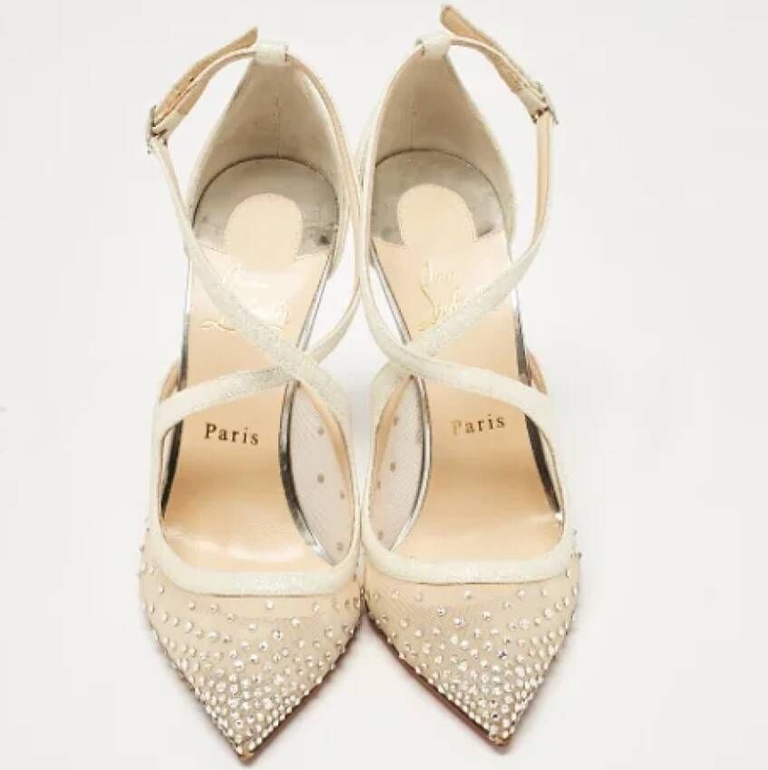 Christian Louboutin Pre-owned Mesh heels White Dames