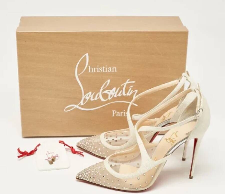 Christian Louboutin Pre-owned Mesh heels White Dames