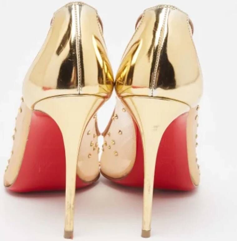 Christian Louboutin Pre-owned Mesh heels Yellow Dames