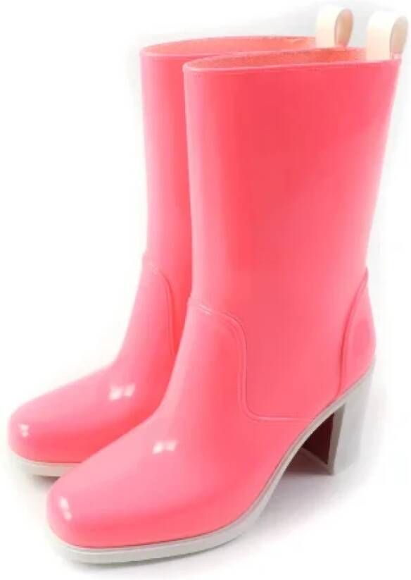 Christian Louboutin Pre-owned Plastic boots Pink Dames