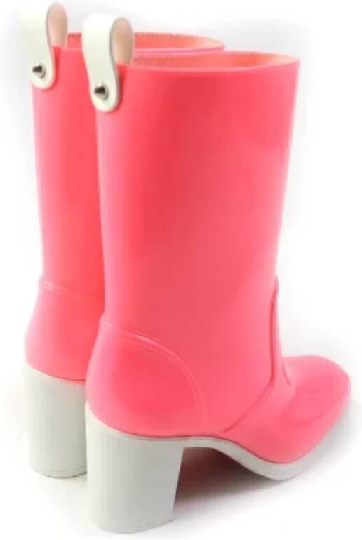 Christian Louboutin Pre-owned Plastic boots Pink Dames