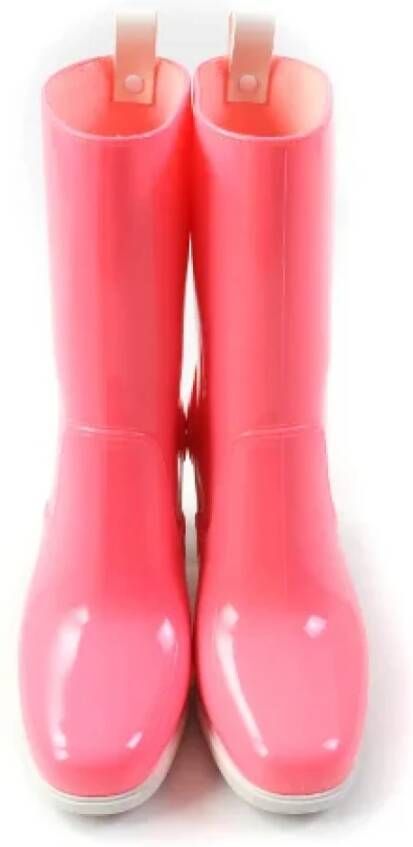 Christian Louboutin Pre-owned Plastic boots Pink Dames