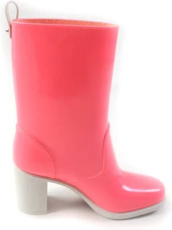 Christian Louboutin Pre-owned Plastic boots Pink Dames