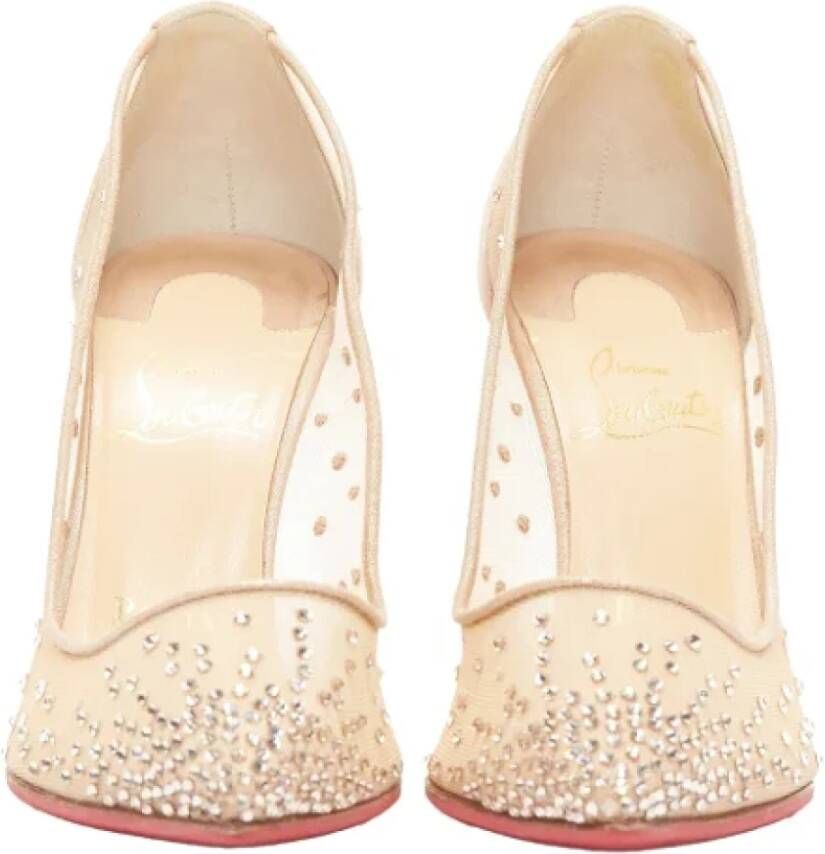 Christian Louboutin Pre-owned Plastic heels Beige Dames