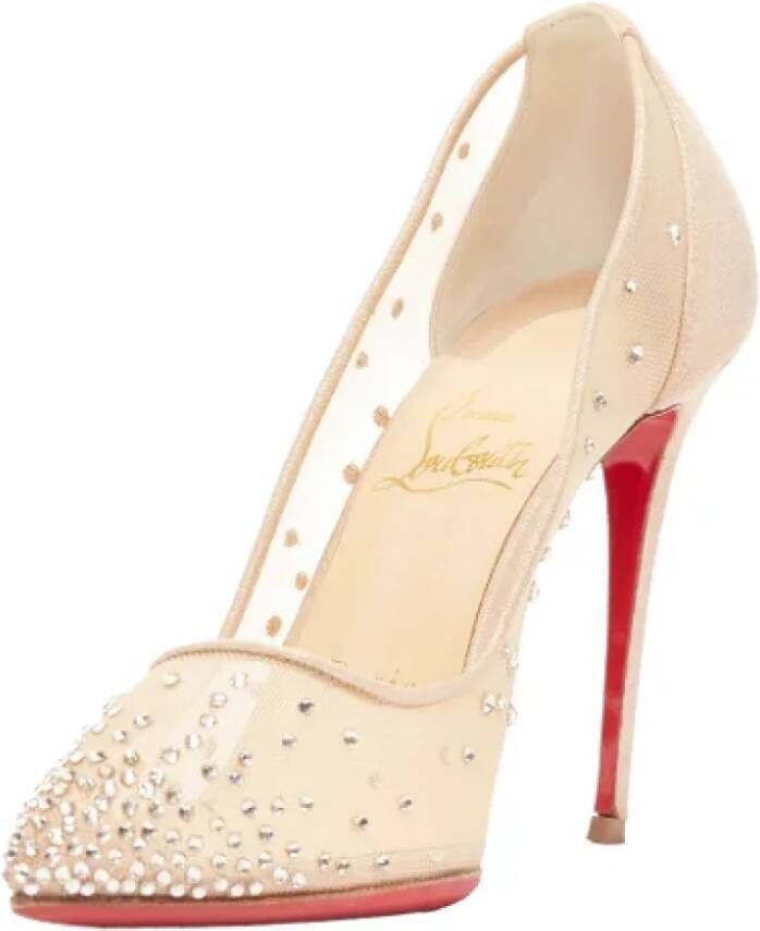 Christian Louboutin Pre-owned Plastic heels Beige Dames