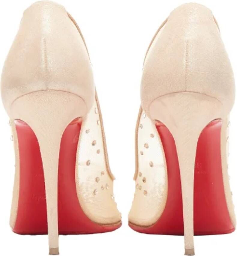 Christian Louboutin Pre-owned Plastic heels Beige Dames