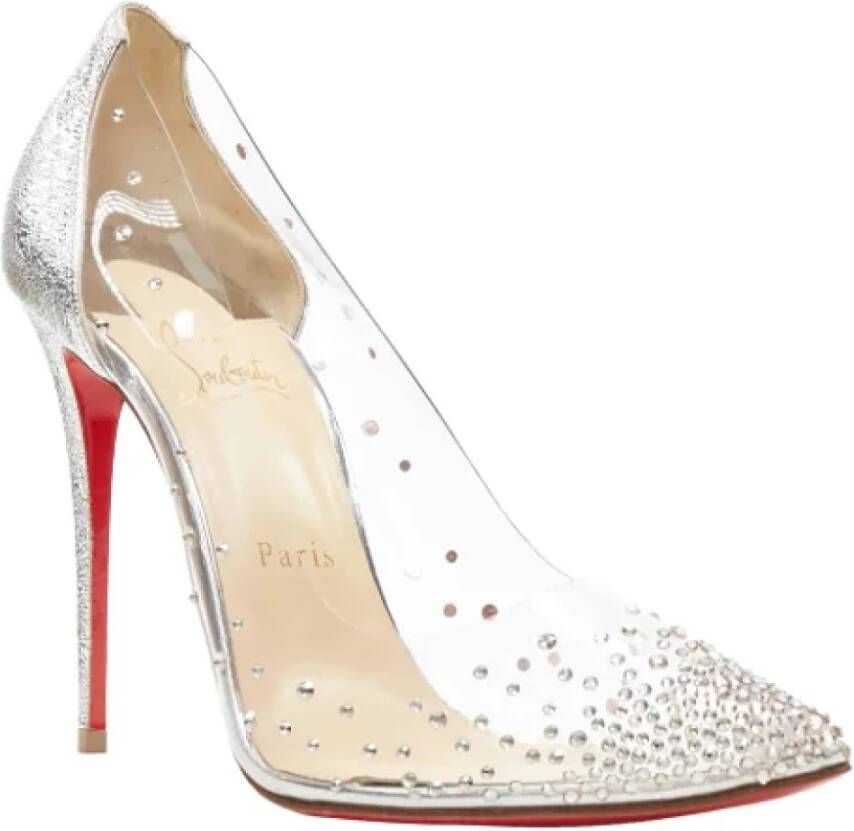 Christian Louboutin Pre-owned Plastic heels Gray Dames