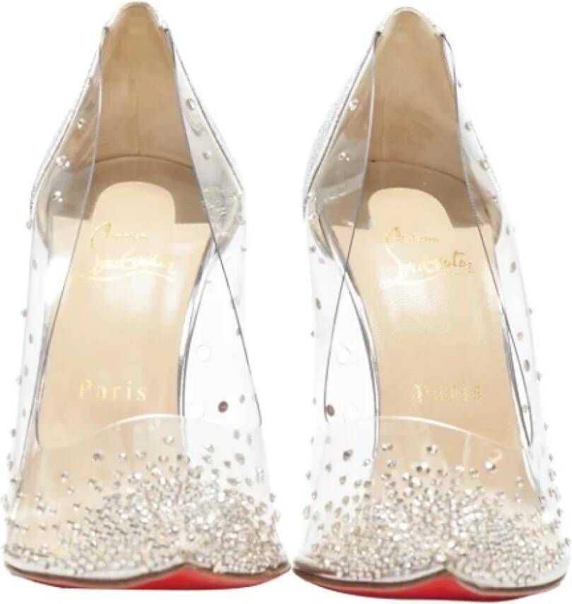 Christian Louboutin Pre-owned Plastic heels Gray Dames