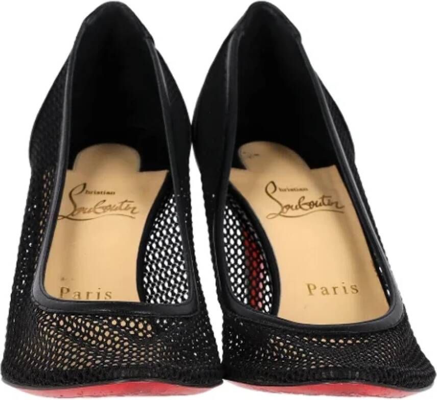 Christian Louboutin Pre-owned Polyester heels Black Dames