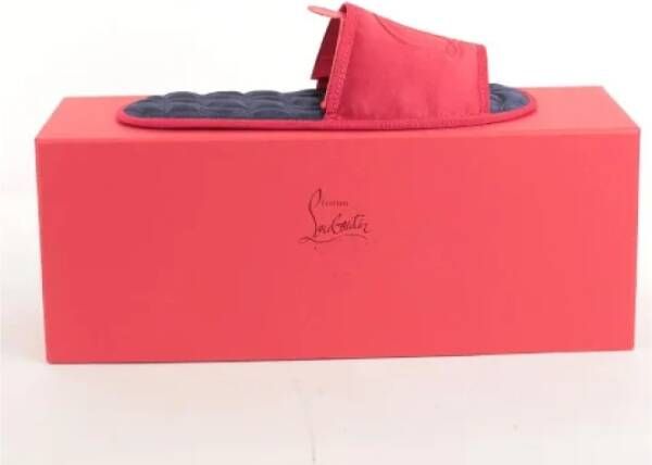 Christian Louboutin Pre-owned Polyester sandals Red Dames