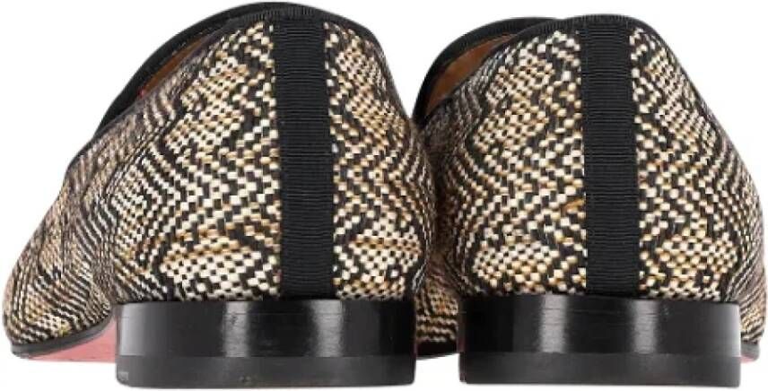 Christian Louboutin Pre-owned Raffia flats Multicolor Dames