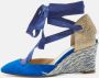 Christian Louboutin Pre-owned Raffia heels Blue Dames - Thumbnail 2