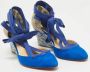 Christian Louboutin Pre-owned Raffia heels Blue Dames - Thumbnail 4